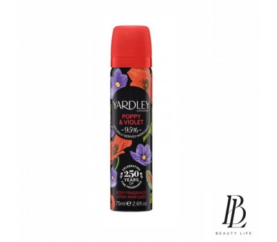 Yardley Дезодорант Poppy & Violet 75 мл