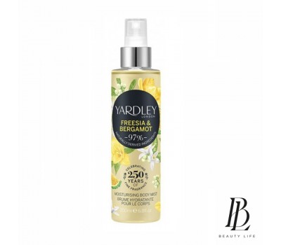 Yardley Міст зволожуючий парфум для тіла і волосся Freesia & Bergamot  200мл