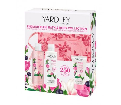 Yardley Набір Гель д/д 100 мл, Лосьйон д/т, Крем д/р 50мл, Косметичка Троянда